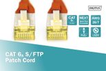 DIGITUS Patch-Kabel RJ-45 (M) zu RJ-45 (M) 10m Kupfer S/FTP Cat 6a rot (DK-1644-A-100/R)