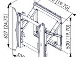Vogel's PFW 6875 Pop-out-Videowandmodul für 94-165 cm (37-65") drehbar, max. 72 kg, Vesa max. 600 x 400, schwarz