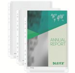 LEITZ Prospekthüllen DIN A4 transparent genarbt 0,17 mm - 5 Stück