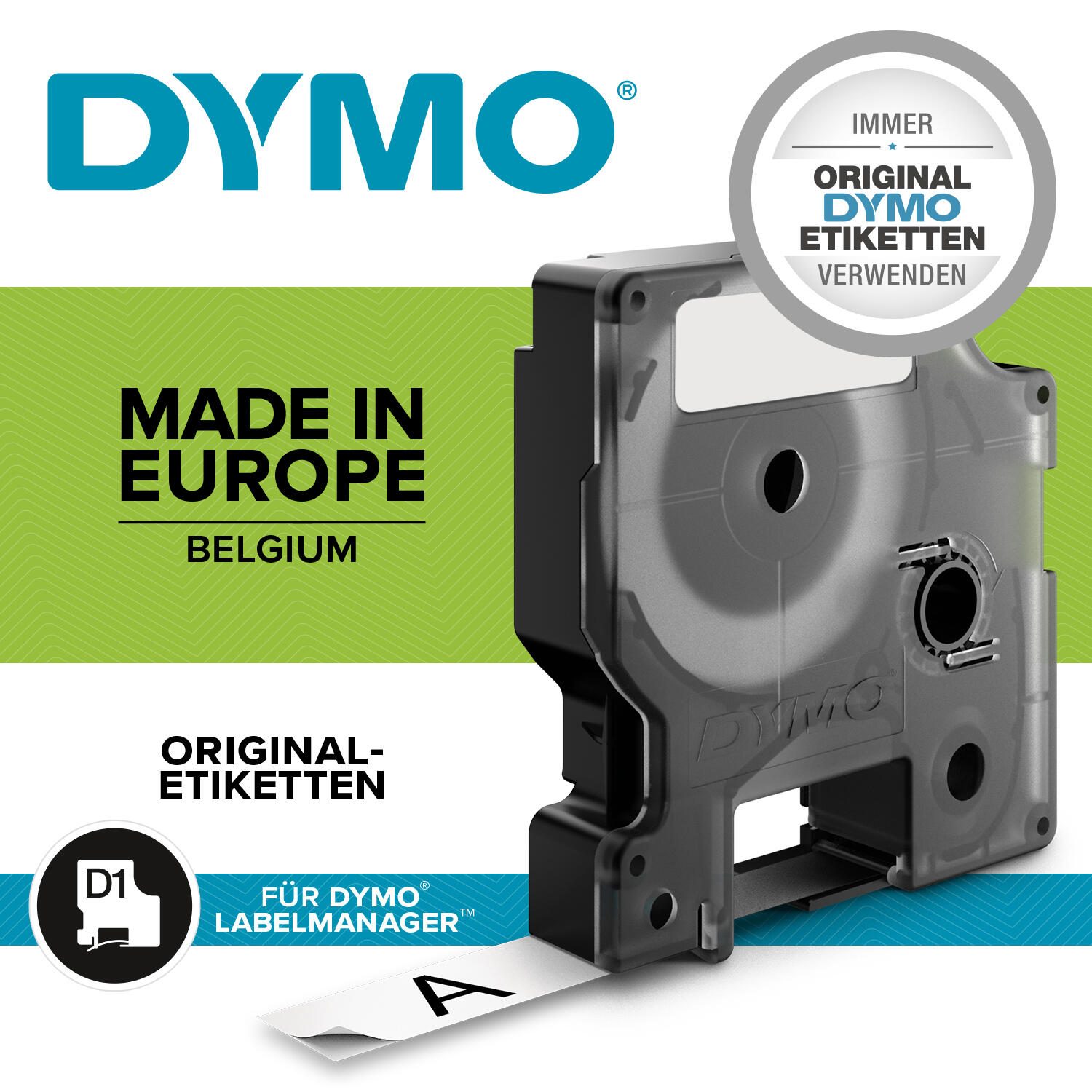DYMO® Original D1-Schriftband für LabelManager™ 9mm x 7m - rot auf weiss