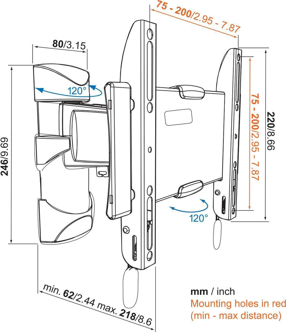 Vogel's BASE 25 S TV-Wandhalterung für 48-104 cm (19-40")