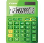 Canon LS-123K Basisrechenr 12 Stellen Solarpanel & Batterie grün