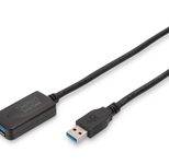 DIGITUS USB 3.0 aktives Verlängerungskabel - USB Typ-A Stecker/USB Typ-B Buchse - 5 m DA-73104