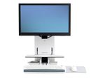 Ergotron StyleView Vertikaler Steh-Sitz Arbeitsplatz weiß