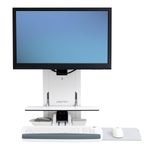 Ergotron StyleView Vertikaler Steh-Sitz Arbeitsplatz weiß