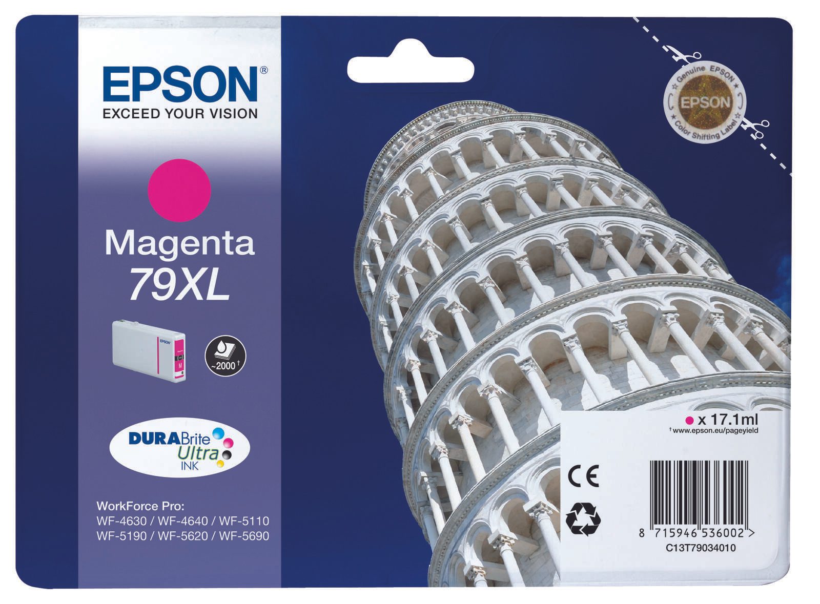 Epson Original 79XL Druckerpatronen 4er-Set schwarz, cyan, magenta, gelb (OPC13T79014010)