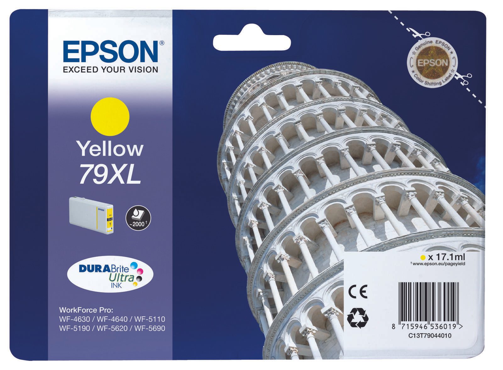 Epson Original 79XL Druckerpatronen 4er-Set schwarz, cyan, magenta, gelb (OPC13T79014010)
