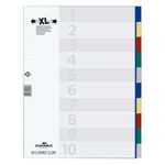 DURABLE Ordnerregister Vollformat, Überbreite blanko 10-teilig - 1 Satz