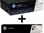 HP Original 131A Toner 4er Set schwarz hohe Kapazität, cyan, magenta, gelb