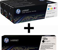 HP Original 131A Toner 4er Set schwarz hohe Kapazität, cyan, magenta, gelb