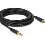 DeLOCK Klinkenkabel 3,5 mm 4 Pin Stecker zu Stecker 5 m schwarz