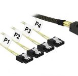 DeLOCK Kabel Mini SAS HD SFF-8643 zu SATA 7 0,5m