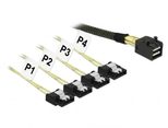 DeLOCK Kabel Mini SAS HD SFF-8643 zu SATA 7 0,5m