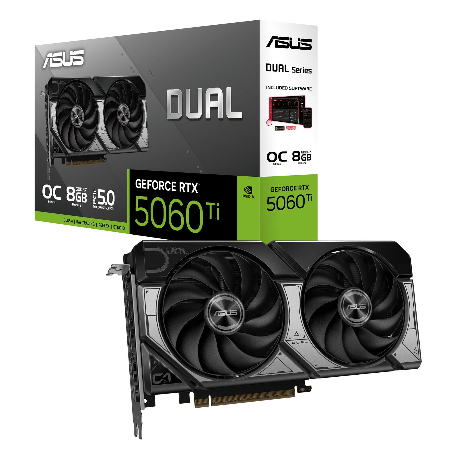 ASUS Dual GeForce RTX 5060 Ti 8GB GDDR7 OC Edition Gaming Grafikkarte