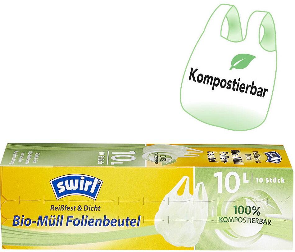 swirl Bio-Müllbeutel 10,0 l grün - 10 Stück