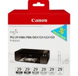 Canon Original PGI-29 Druckerpatronen 6er-Multipack - MBK/PBK/DGY/GY/LGY/CO