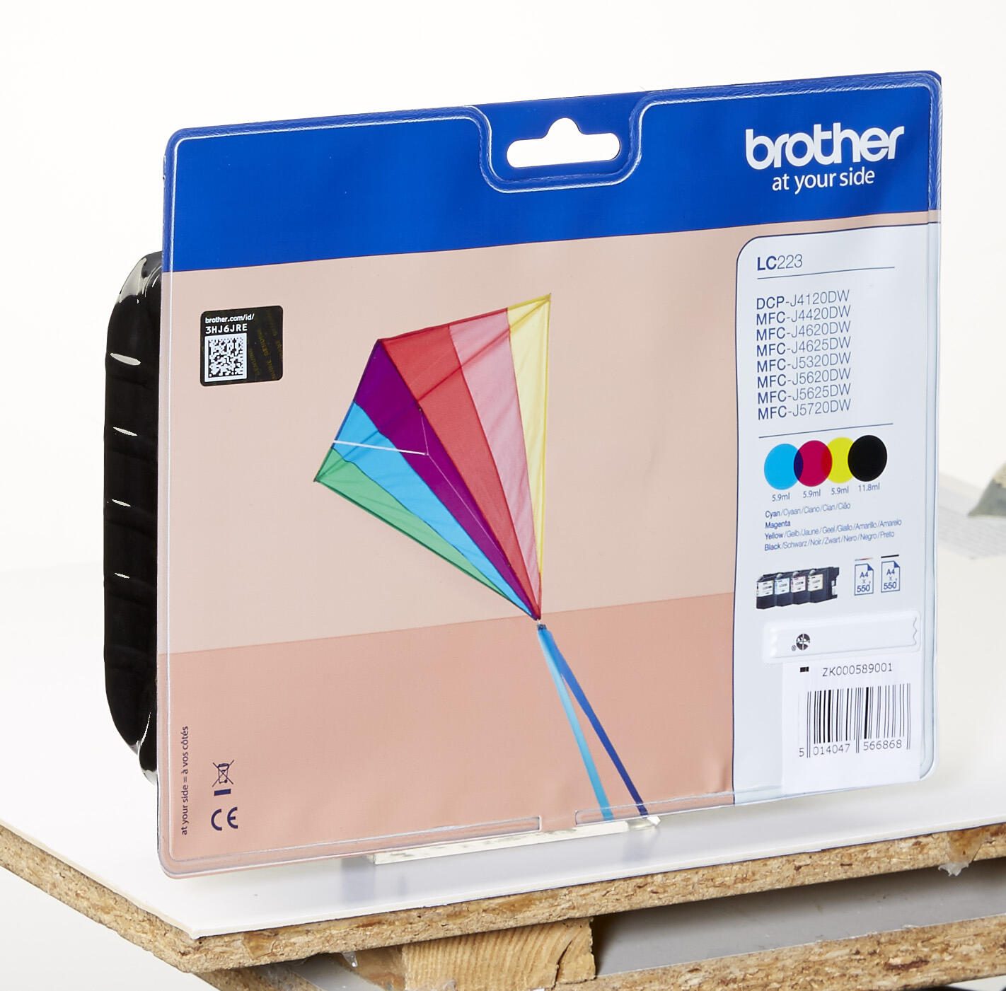 Brother Original LC-223 Tintepatronen 4er Multipack BK/C/M/Y mit Diebstahlsicherung (LC223VALBPDR)