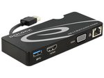 DeLOCK USB 3.0 Adapter zu HDMI / VGA + Gigabit LAN