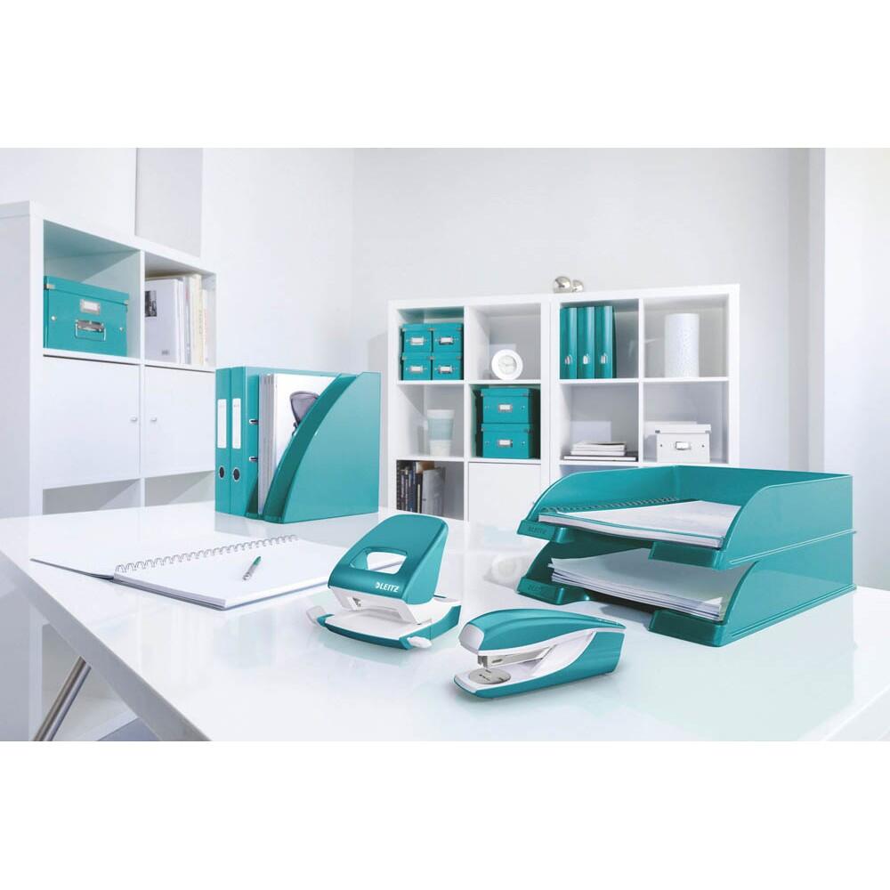 LEITZ Briefablage WOW - eisblau metallic