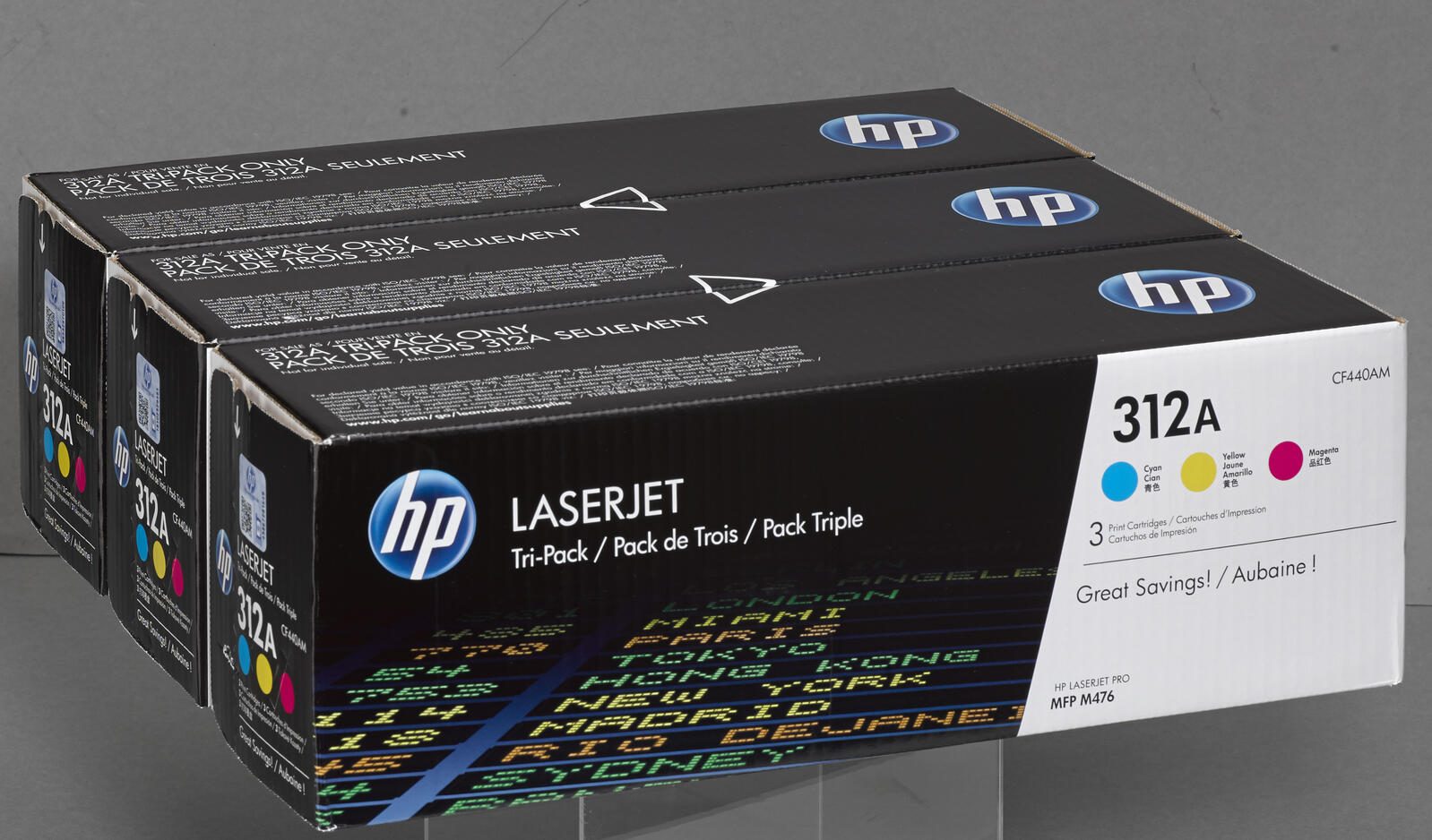 HP Original 312A Toner Tri-Pack cyan, magenta, gelb 2.700 Seiten (CF440AM)