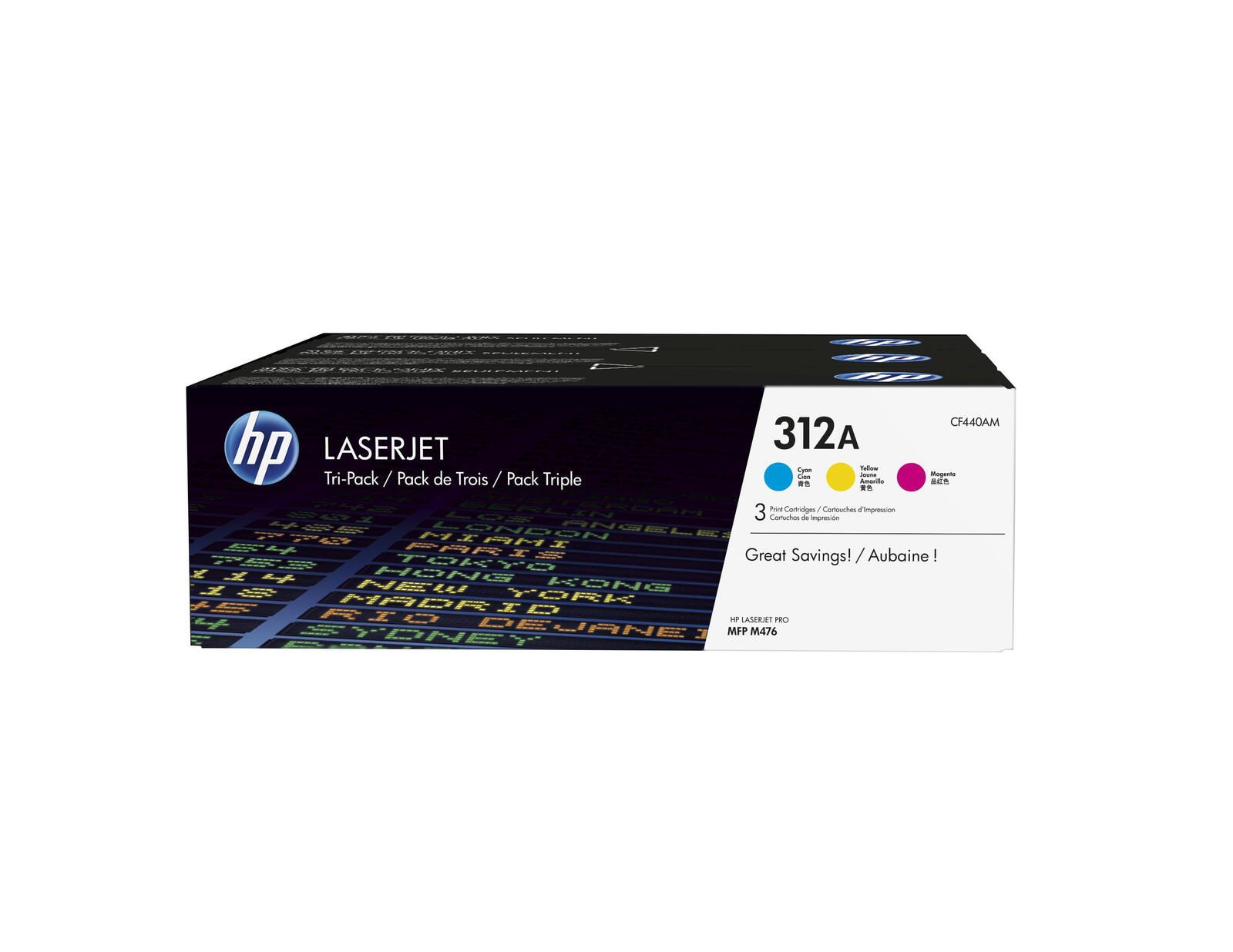 HP Original 312A Toner Tri-Pack cyan, magenta, gelb 2.700 Seiten (CF440AM)