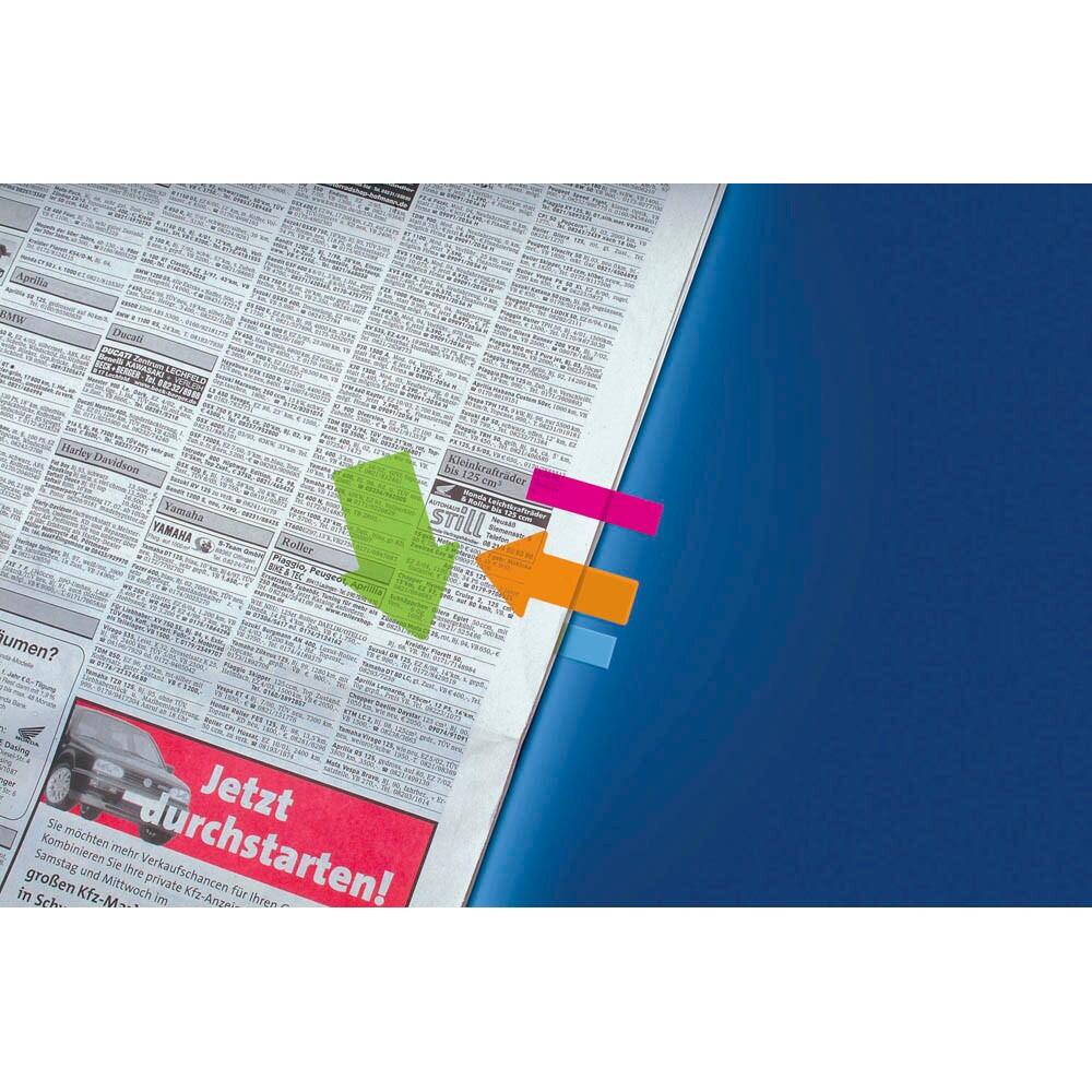 sigel TRANSPARENT Haftmarker farbsortiert - 5 x 25 Streifen