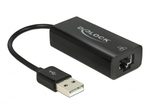 DeLOCK Adapter USB 2.0 Typ-A Stecker zu RJ45 Buchse