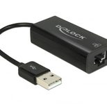 DeLOCK Adapter USB 2.0 Typ-A Stecker zu RJ45 Buchse