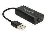 DeLOCK Adapter USB 2.0 Typ-A Stecker zu RJ45 Buchse