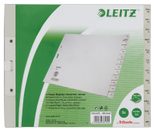LEITZ Ordnerregister 1230 Halbformat, Überbreite Dez.-Jan. grau 12-teilig - 5 Satz