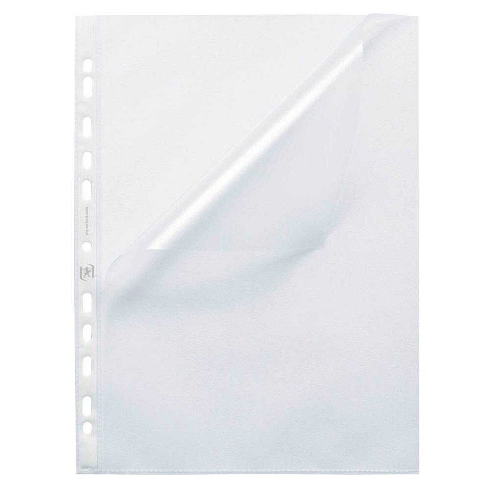 OXFORD Prospekthüllen DIN A4 transparent genarbt 0,12 mm - 100 Stück