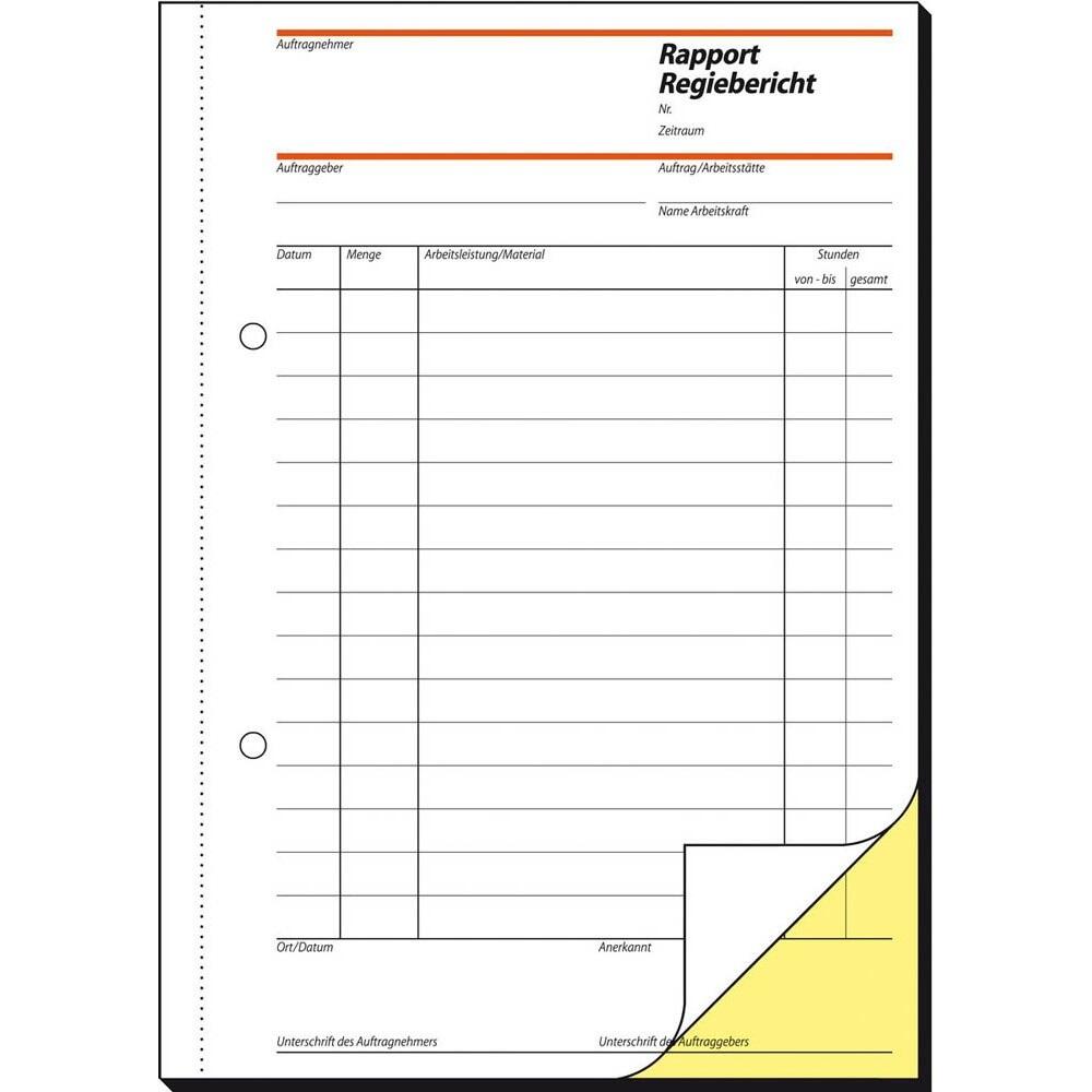 sigel Rapport/Regiebericht Formularbuch SD027