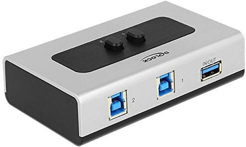 DeLOCK Umschalter USB 3.0 2 Port manuell bidirektional