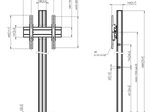 Vogel's FM1844 TV-Bodenständer zum Verschrauben bis 165 cm (65") Profilhöhe 180 cm, max. 80 kg, Vesa max. 400 x 400, Schwarz