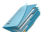 PAGNA Gliederungsordner 6 Fächer mit Register - blau
