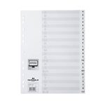 DURABLE Ordnerregister Vollformat A-Z weiß 24-teilig - 1 Satz
