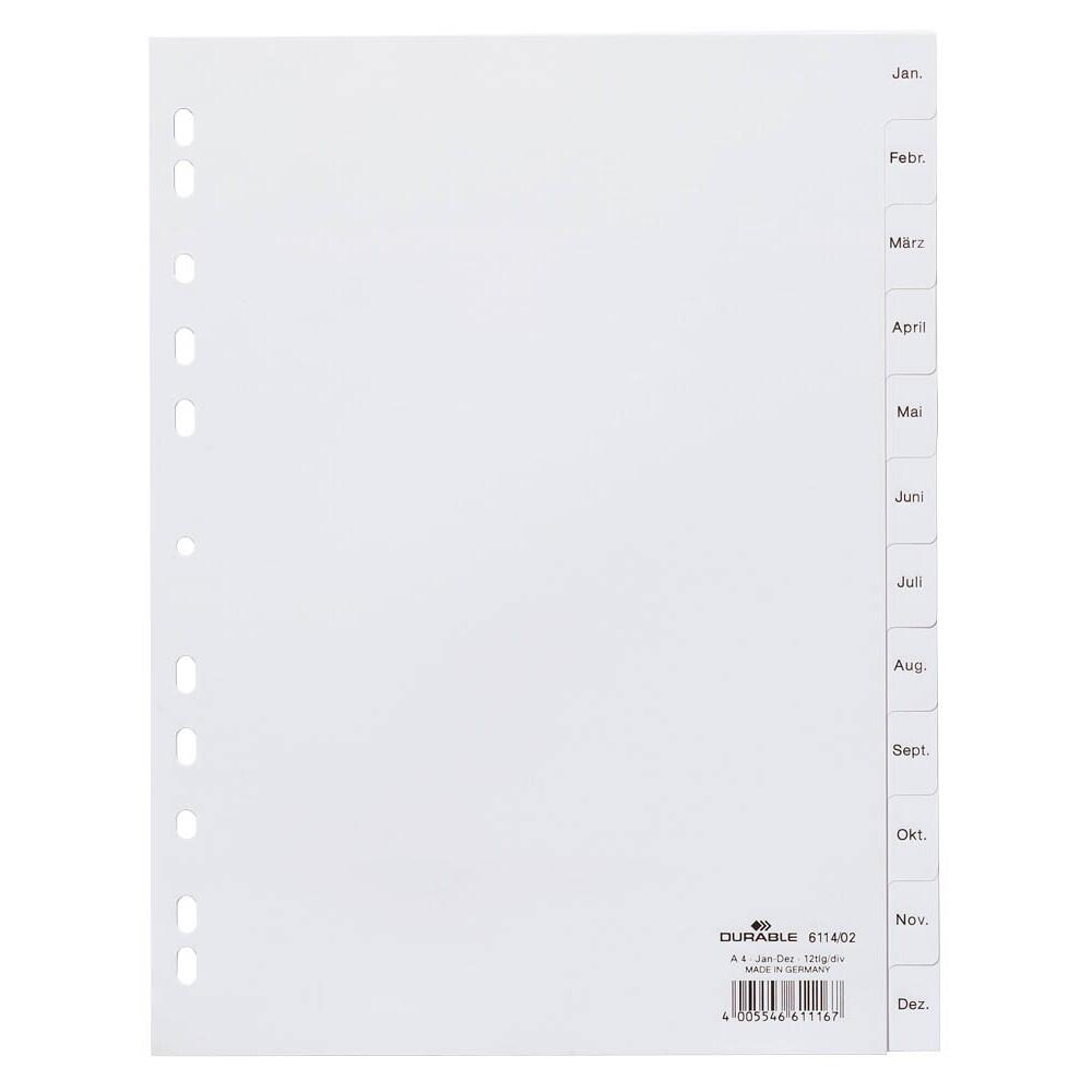 DURABLE Ordnerregister Vollformat Jan.-Dez. - 1 Satz