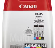 Canon Original CLI-571 Druckerpatronen - 4er Multipack (0386C005)