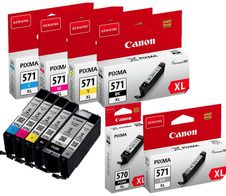 Canon Original PGI-570XL/CLI-571XL Druckerpatronen - 6er Multipack (CMYK/GY/PGBK)
