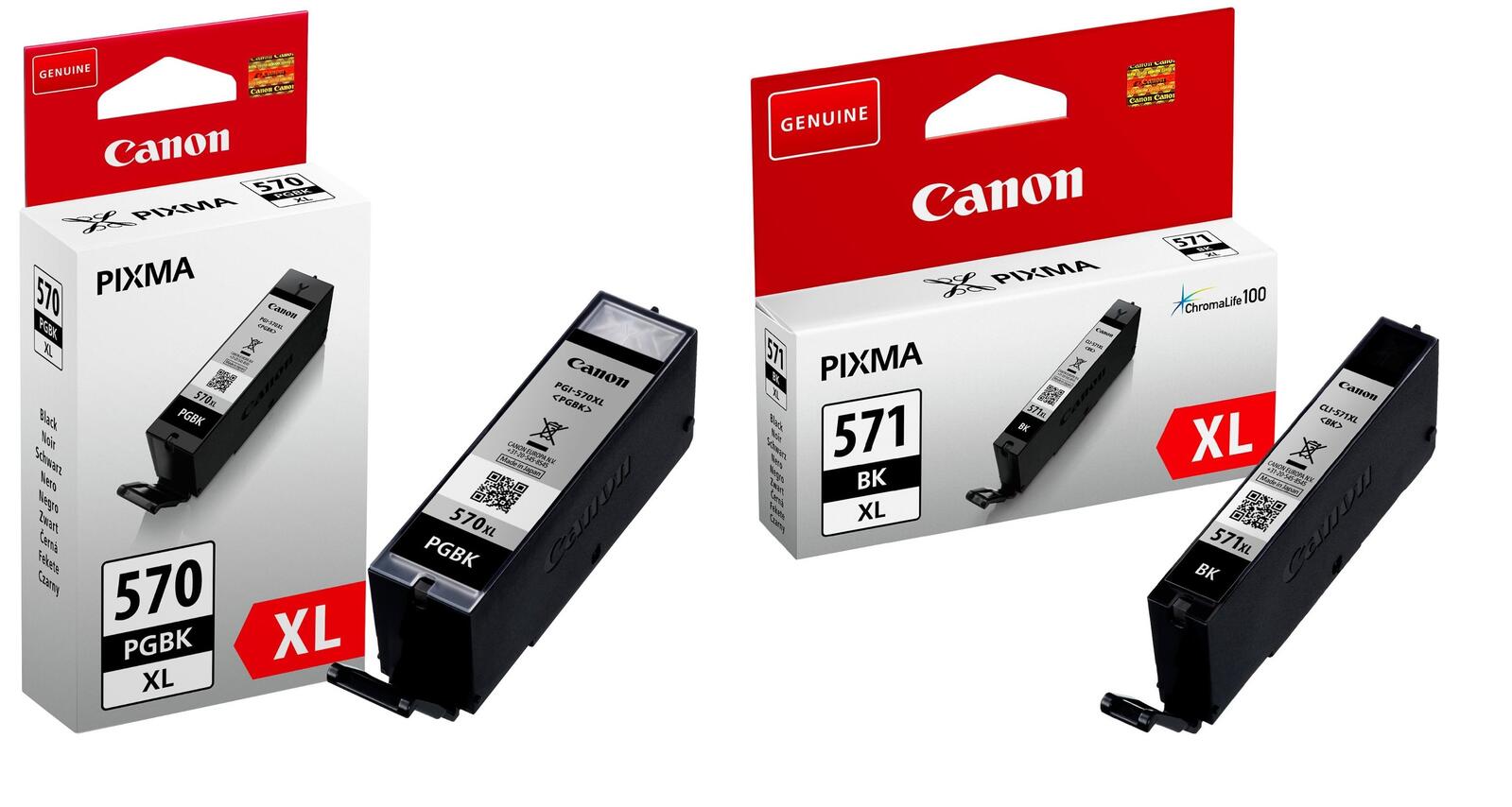 Canon Original PGI-570XL/CLI-571XL Druckerpatronen - 5er Multipack (CMYK/PGBK)