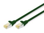 DIGITUS Patch-Kabel RJ-45 (M) zu RJ-45 (M) 0.5m Kupfer S/FTP Cat 6a grün (DK-1644-A-005/G)