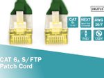 DIGITUS Patch-Kabel RJ-45 (M) zu RJ-45 (M) 0.5m Kupfer S/FTP Cat 6a grün (DK-1644-A-005/G)