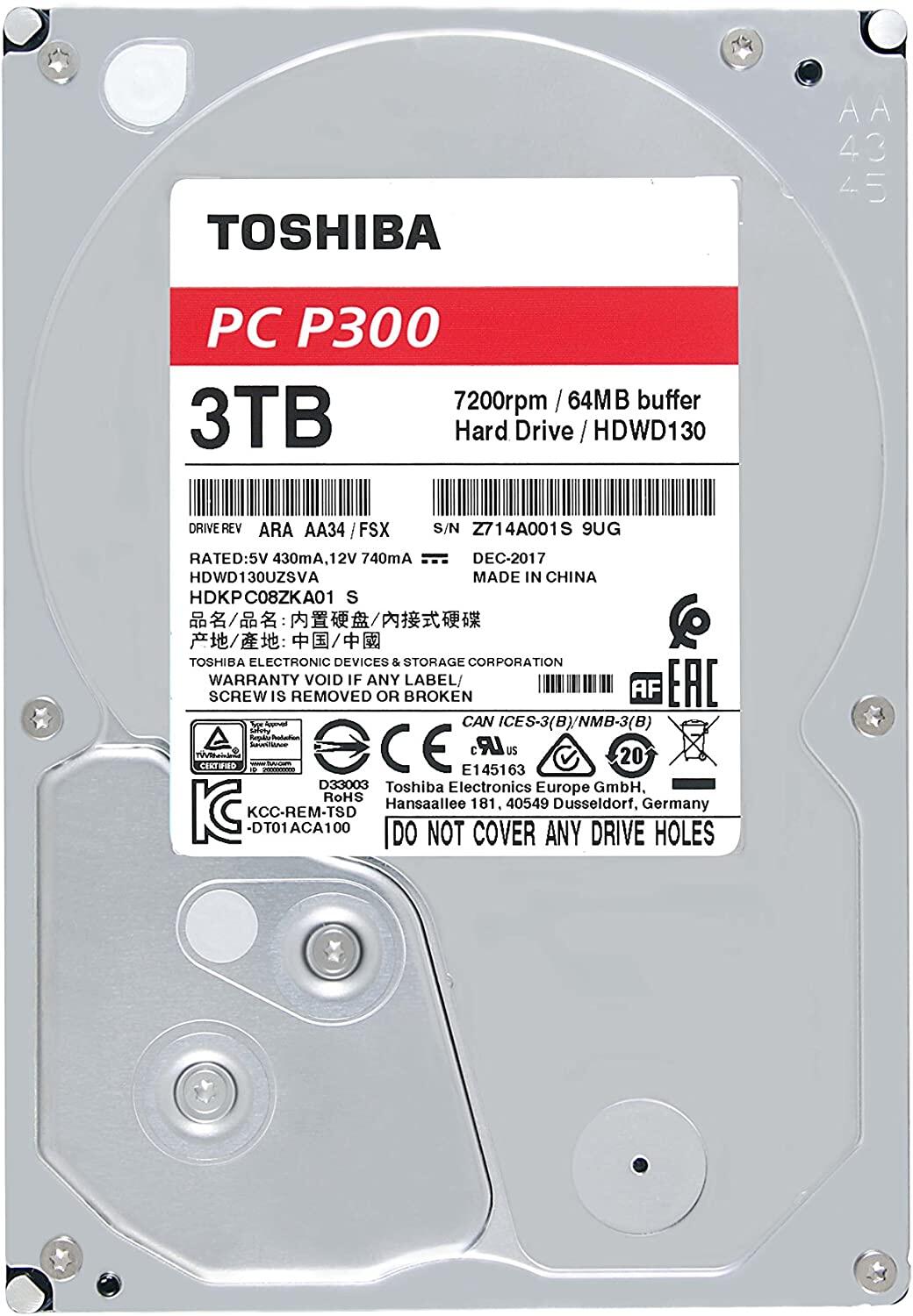 Toshiba P300 Desktop PC 3TB, bulk