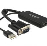 DeLOCK Adapter VGA zu HDMI Adapter mit Audio 25cm