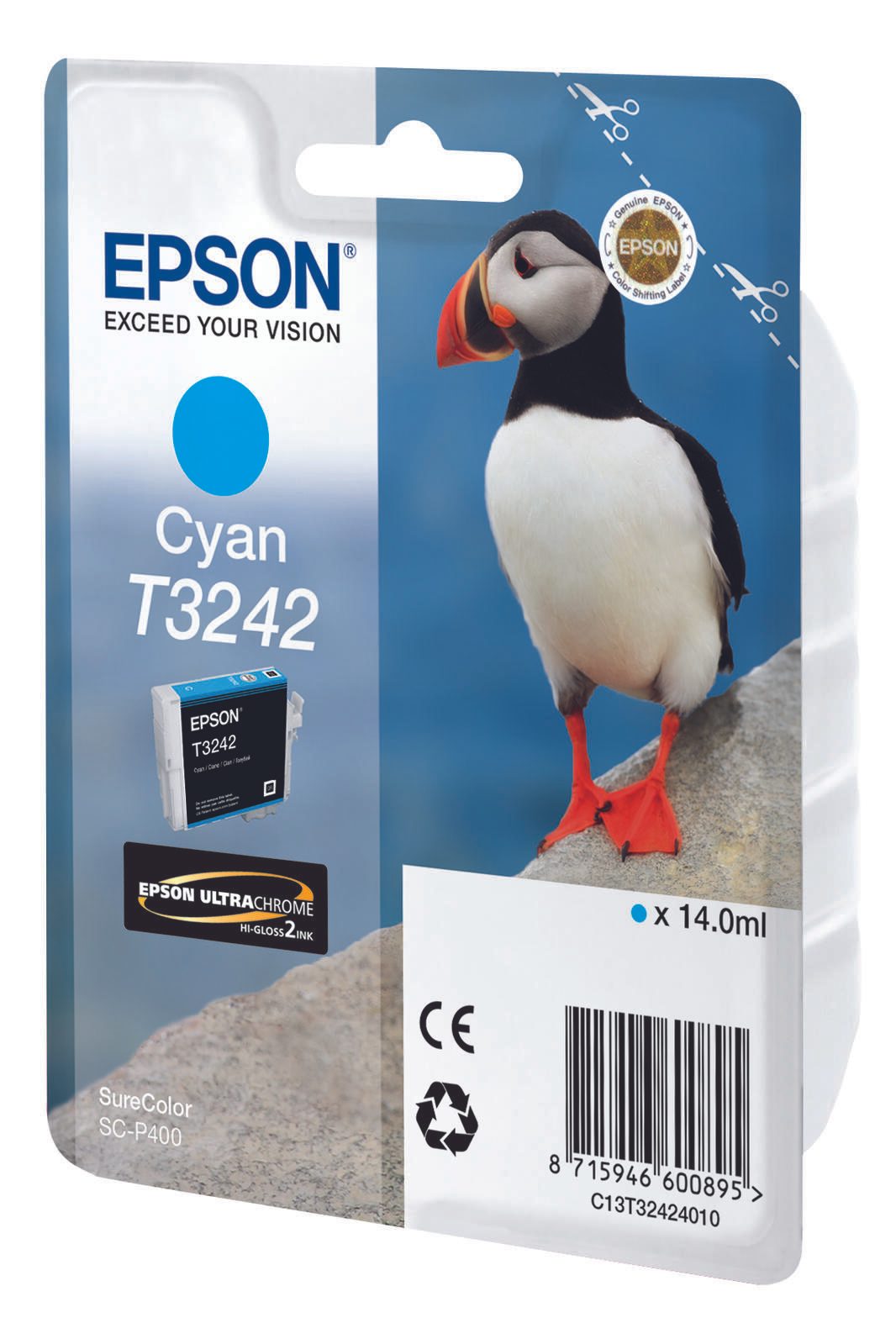 Epson Original T3242 Druckerpatrone cyan 14ml (C13T32424010)