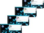 HP Original 728 Druckerpatronen - 4er Multipack (F9K17A, F9K16A, F9K15A, F9J68A)