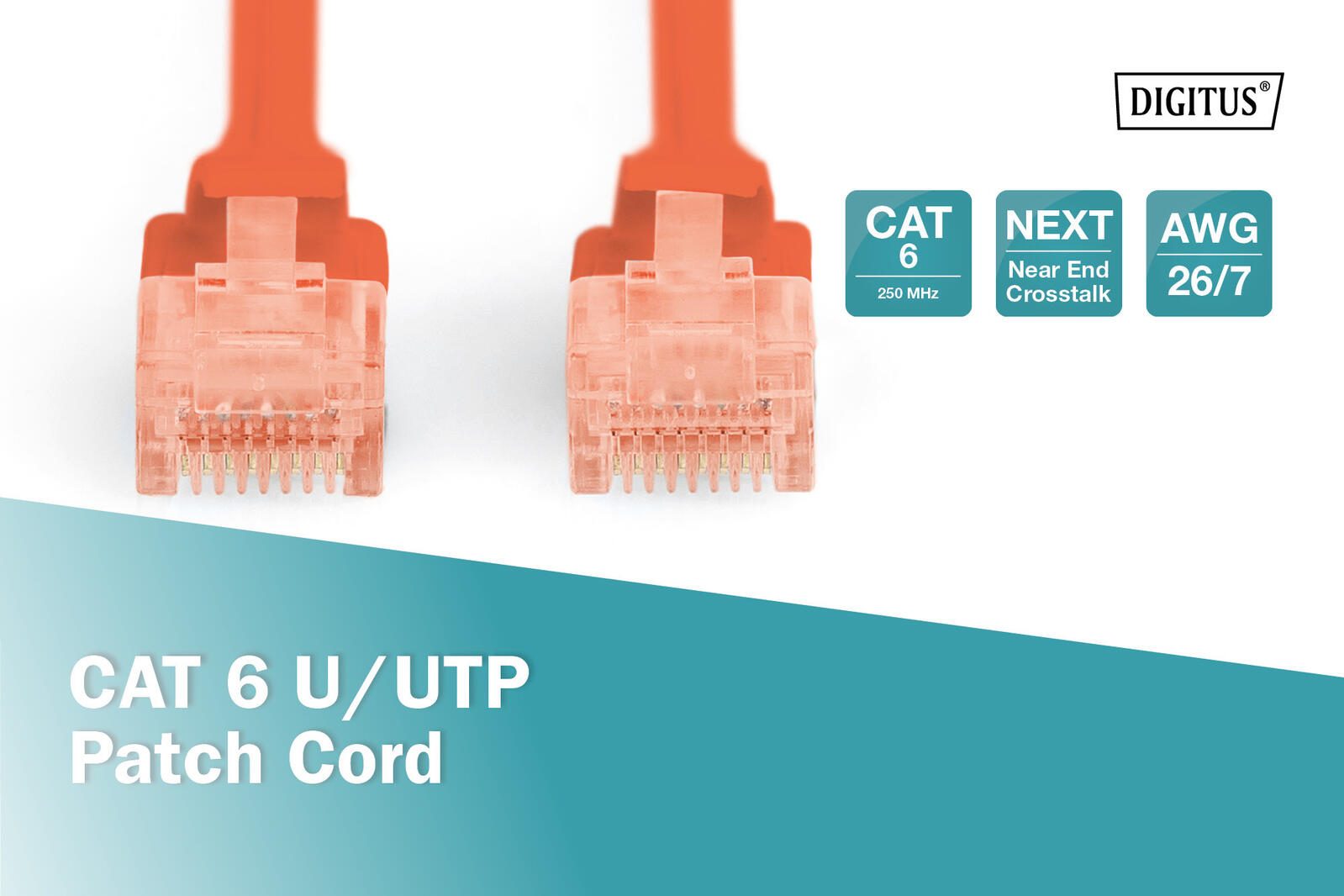 DIGITUS Patch-Kabel RJ-45 (M) zu RJ-45 (M) 3m CCA U/UTP Cat 6 rot (DK-1612-030/R)