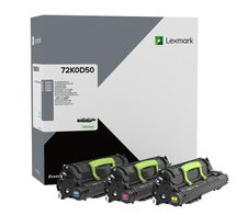 Lexmark Original Entwicklereinheit 3er-Set cyan, magenta, gelb (72K0D50) für CS82x, CX8xx