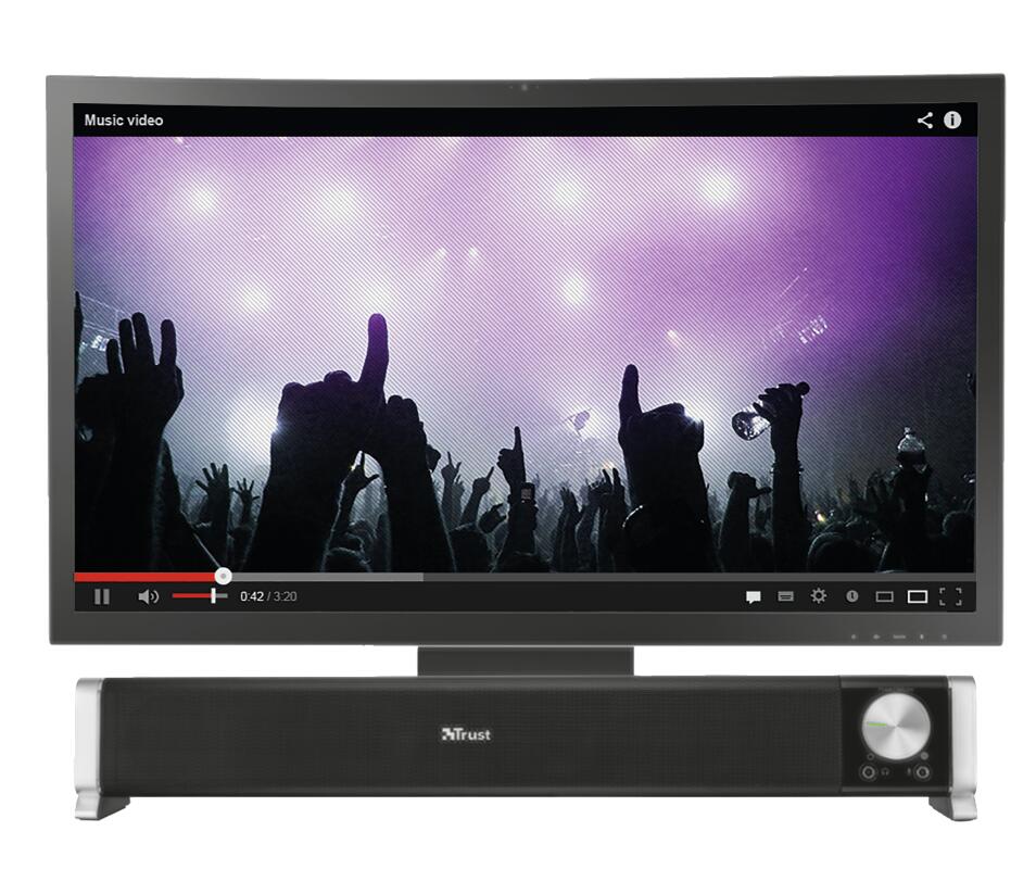 Trust Asto Soundbar-Lautsprecher für PC und TV-Gerät - Schwarz