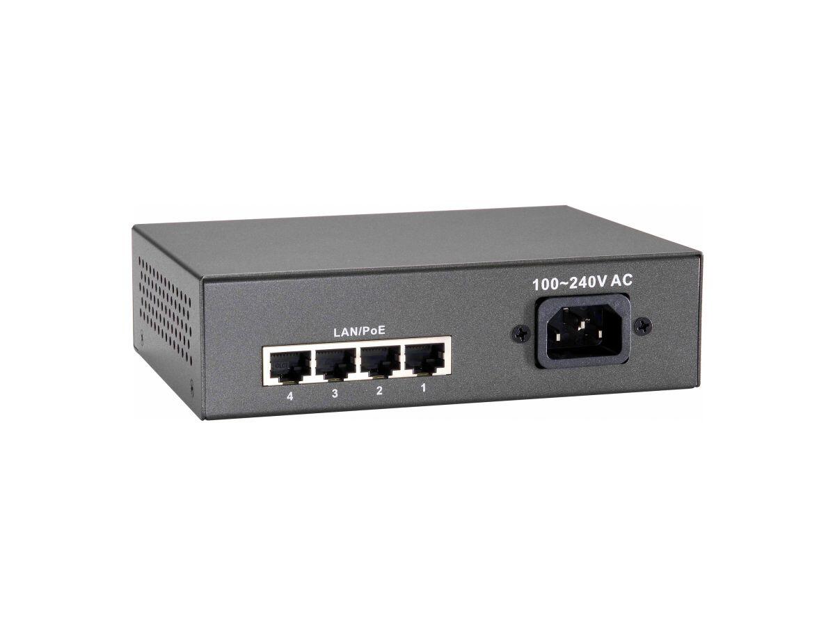 LevelOne Switch 5 Fast Ethernet-Ports mit 4 PoE-Ports 65W (FEP-0511)